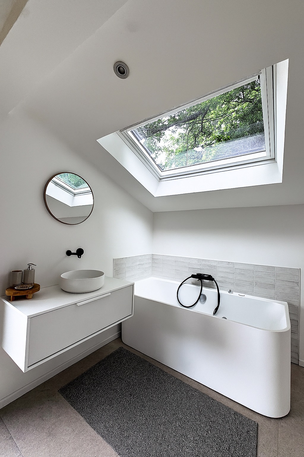 Bathroom with skylight