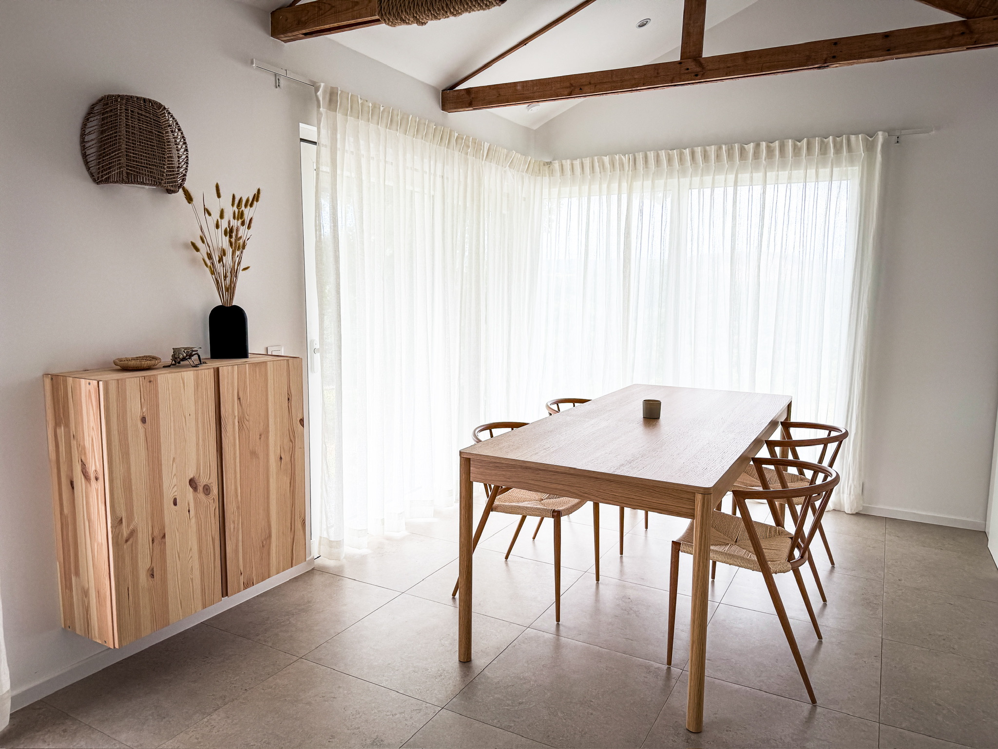 Alternative view of dining curtains
