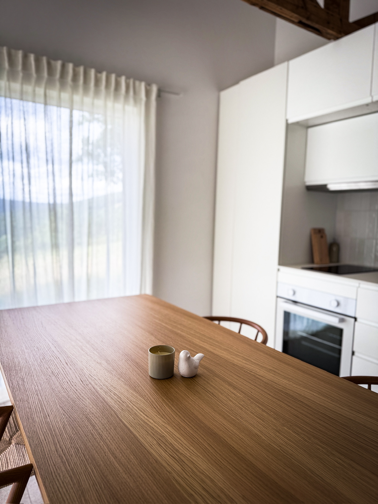 Close-up of kitchen table