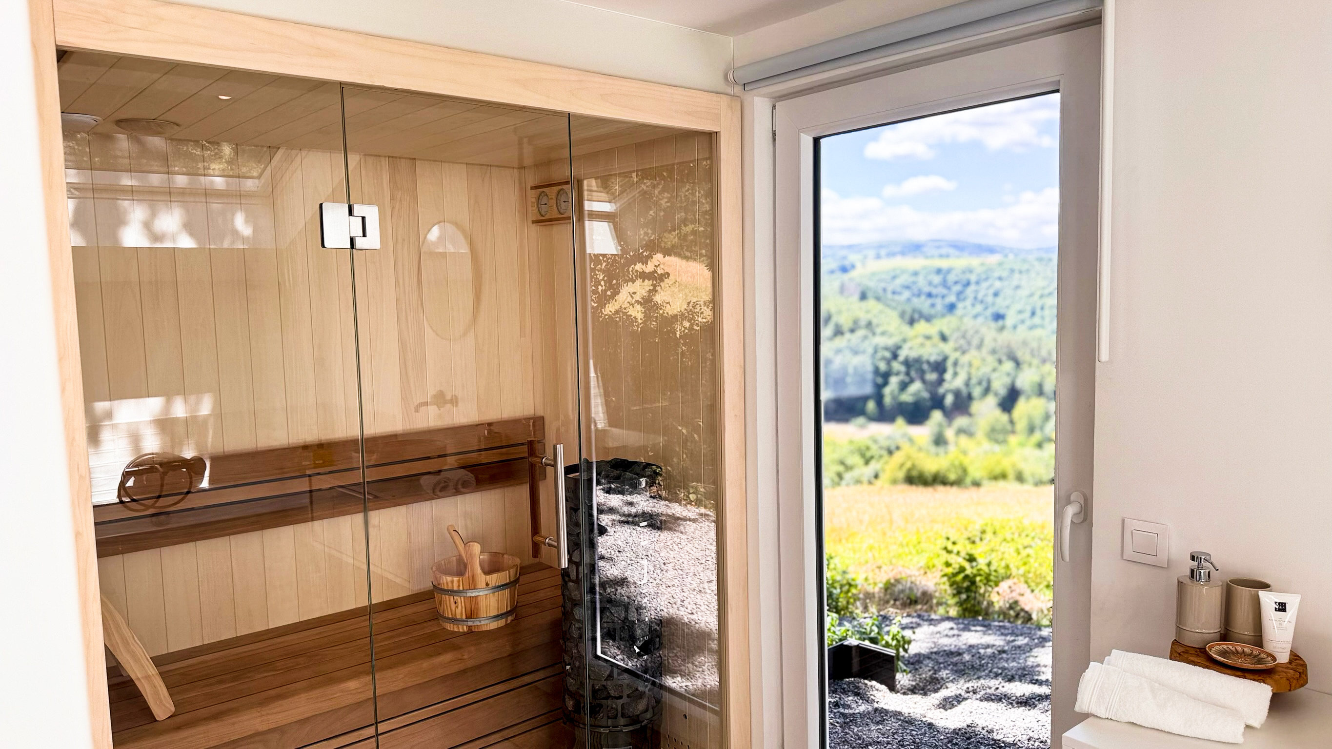 Private sauna interior